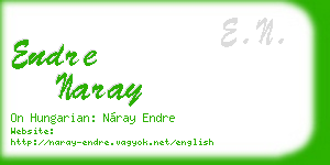 endre naray business card