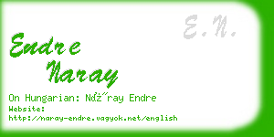 endre naray business card